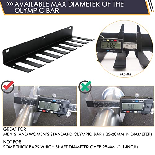 Aolamegs Home Gym Storage Rack-Heavy-duty 9 Hook Fitness Equipment Storage And Organization Workout Gear Wall Mount Hanger,Home Gym Accessories For Barbell,Kettlebells,Gym Bands,Ropes,Chains,Dumbbells