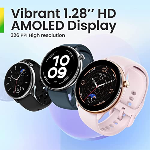 Amazfit GTR Mini Smart Watch with Step Tracking, Heart Rate & Blood Oxygen Sensor, GPS, Sleep Quality Monitoring, 14-Day Battery, AI Fitness App Enabled, 5 ATM Water Resistance, (Black)