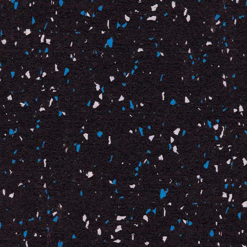American Floor Mats 3/8in (9mm) Thick 10% Blue/Grey 4' x 6' Heavy Duty Rubber Rolls, Protective Exercise Mats, Home Gym Rubber Flooring