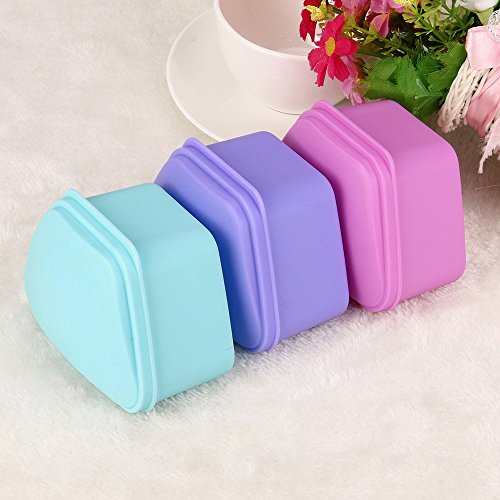False Rinsing Bath Box Teeth Appliance Storage Denture Case Tooth Care Easy Cleaning Gadgets Bathroom (As Shown, One Size)