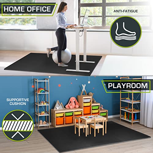 ProsourceFit Extra Thick Puzzle Exercise Mat, EVA Foam Interlocking Tiles for Protective, Cushioned Workout Flooring for Home and Gym Equipment