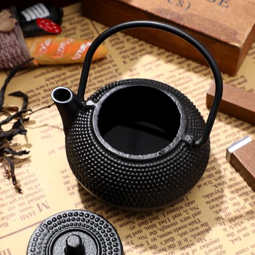 Ipetboom Mini Cast Iron Teapot Tea Set Tea Kettles Stovetop Miniature Japanese Tea Kettle Tea Kettle with Infuser Kettle Ornaments Small Teapot Teakettle Cast Iron Furniture Concentrate Diffuser