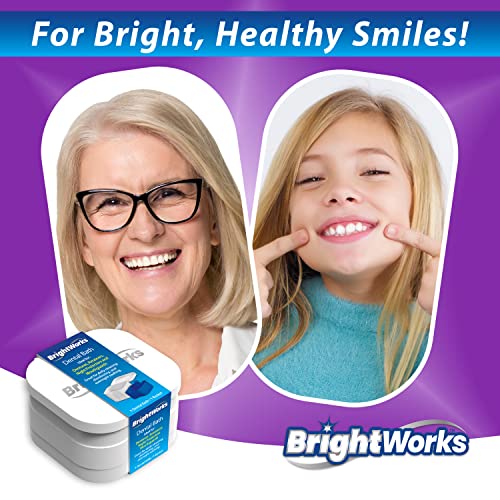 BrightWorks Dental Bath Cleaner Cup Case (3 Pack) for Dentures, Aligners, Retainers, Night Guards, Mouth Guards, Dental Guards, and Dental Appliances. Includes Rinsing Basket, Easy to Use.