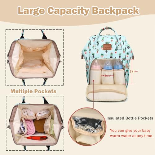 Armbq Baby Diaper Bag Backpack Multi-Function Waterproof Diaper Bag for Baby Care Travel Essentials Back Pack for Mom Yellow