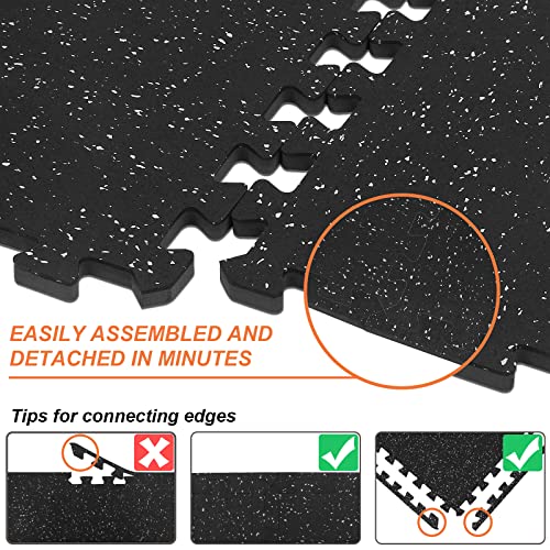 innhom 12/24/48 Tiles Gym Flooring Gym Mats Exercise Mat for Floor Workout Mat Foam Floor Tiles for Home Gym Equipment Garage