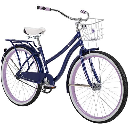 Huffy Cruiser Bike, Fairmont or Woodhaven Model, 20/24/26 Inch Sizes, Perfect for Casual Rides, Ergonomic Upright Design, Fenders Prevent Spray, Rear Rack and Basket Available, Simple Coaster Brakes