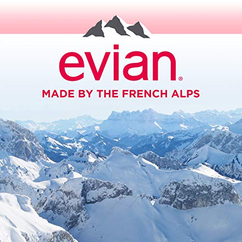 evian Natural Spring Water, PH Balanced with Natural Electrolytes, 33.8fl oz./1L Bottles (pack of 12)