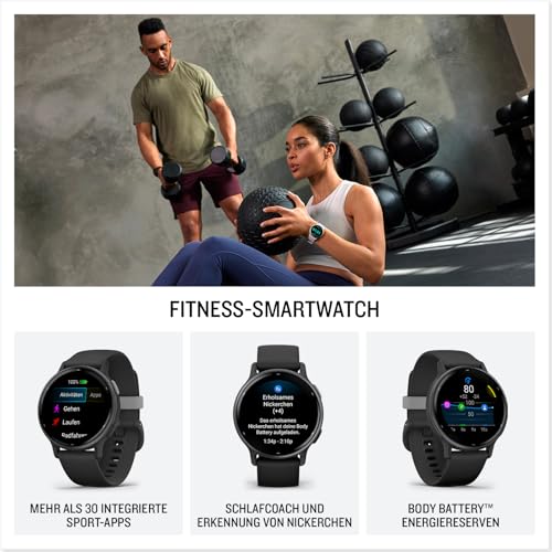 Garmin vívoactive 5, Health and Fitness GPS Smartwatch, AMOLED Display, Up to 11 Days of Battery, Black