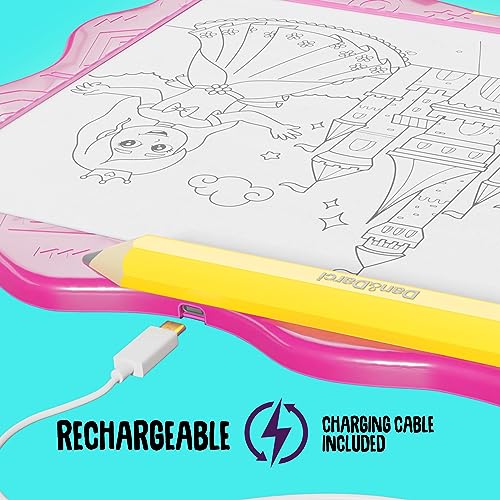 Dan&Darci Light Up Tracing Pad for Kids - Arts & Crafts Art Drawing Tracer Board for Girls & Boys Ages 5-12 - Birthday Toys Easter Gift Ideas for Girl or Boy 5+ Year Old Gift Toy - 6 7 8 9 10