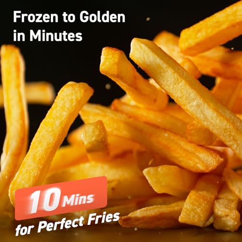 COSORI Mini Air Fryer 2.1 Qt, 4-in-1 Small Airfryer, Bake, Roast, Reheat, Space-saving & Low-noise, Nonstick and Dishwasher Safe Basket, 30 In-App Recipes, Sticker with 6 Reference Guides, Grey