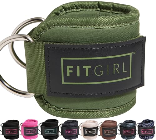 FITGIRL - Ankle Strap for Cable Machines and Resistance Bands, Work Out Cuff Attachment for Home & Gym, Glute Workouts - Kickbacks, Leg Extensions, Hip Abductors, for Women Only