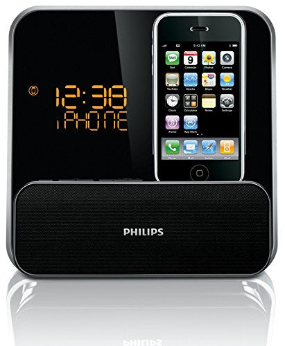 Philips DC315/37 Speaker System for 30-Pin iPod/iPhone with LED Clock Radio (Black)
