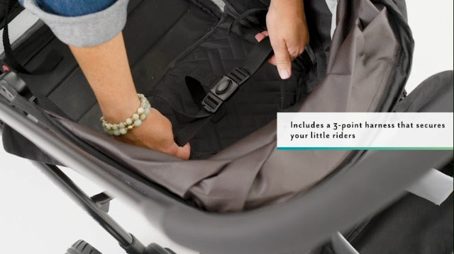 Evenflo Pivot Xplore Dreamz All-Terrain Stroller Wagon with Bassinet Insert (Jetsetter Black)