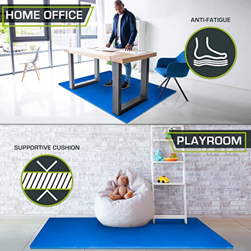 ProsourceFit Extra Thick Puzzle Exercise Mat, EVA Foam Interlocking Tiles for Protective, Cushioned Workout Flooring for Home and Gym Equipment