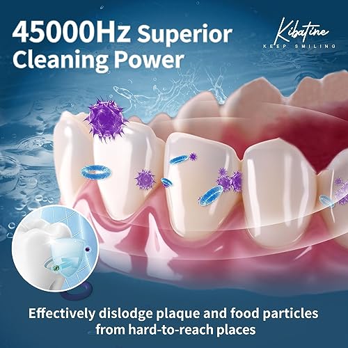Ultrasonic Retainer Cleaner with UV 45KHz for Denture, Aligner, Retainer, Mouth Guard, Whitening Tray, Ultrasonic Denture Cleaner Machine for All Dental Appliances Blue 200ML