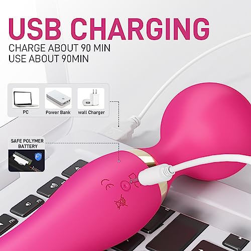 Powerful Bullet Tool Handheld Cordless Goop 10 Modes for Women's Pleasure, Quiet Mini Pocket Travel Personal Bullet Massage Wand Gifts for Women Quiet c527-21