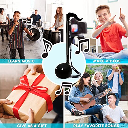 Otamatone Deluxe Electronic Musical Instrument for Adults Portable Synthesizer Digital Electric Music from Japan by Cube/Maywa Denki Cool Stuff Gifts, Black [English Manual]