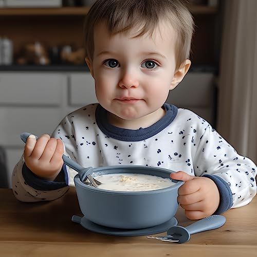 6 Pieces Toddler Utensils, Kids Safe Spoons and Forks, Children Silverware Set with Silicone Handle, 18/8 Stainless Steel, Food-grade Silicone，BPA Free - Dishwasher Safe