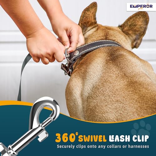 Emperor Pets 26 ft Retractable Dog Leash For Large Dogs - Up to 110lbs, Dog Leashes for Medium Dogs, Large Dog Leash Heavy Duty Dog Leash Retractable 26 ft, Dog Leashes for Large Breed Dogs -Aura BW26