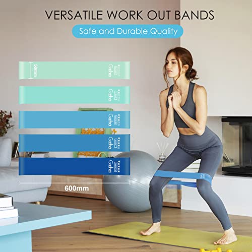 | Resistance Bands Set | 5 Resistance Loop Levels | Fitness Elastic Bands for Exercise, Gym, Yoga, Training | Workout Pull Up Bands | (Pack of 5)