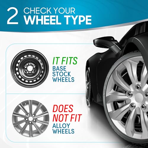BDK (4-Pack Premium 16" Wheel Rim Cover Hubcaps OEM Style Replacement Snap On Car Truck SUV Hub Cap - 16 Inch Set, KT-1049-16_amaz1