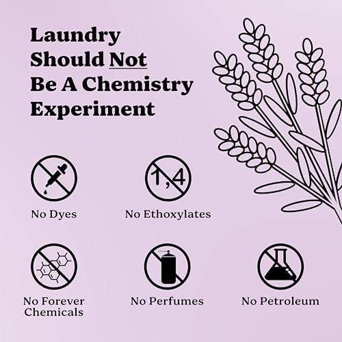 Laundry Detergent Powder Alternative | Non-Toxic, Eco-Friendly, Natural for Sensitive Skin, Eczema, and Babies. Stain + Smell Fighting. HE Safe (Lavender, 120 Loads)