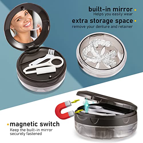 Ultrasonic Cleaner for Dentures, Aligner, Retainer, Whitening Trays, Night Dental Mouth Guard, Toothbrush Head, Ultrasonic Cleaner Machine for All Dental Appliances, Jewelry, Diamonds (White)