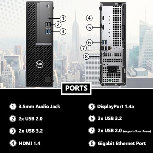 Dell Optiplex 7000 7010 SFF Intel i5-13500 (14 Cores, Beats Intel i7-12700T), 16GB RAM, 512GB NVMe, RJ-45, DP Port, HDMI, Wired KB & Mouse, W11P, 3YR, Business Desktop