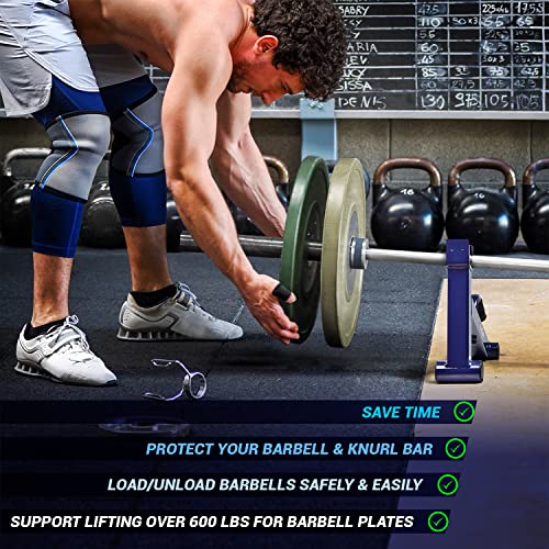Yes4All Deadlift Jack/Barbell Stand Upload 600lb Barbell Plates for Deadlift Exercise, Squat Wedge for Squat/Weight Training