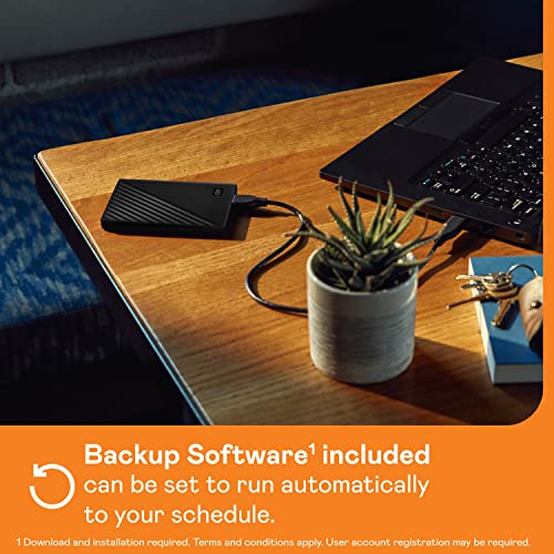 Western Digital 5TB My Passport Portable External Hard Drive with backup software and password protection, Black - WDBPKJ0050BBK-WESN