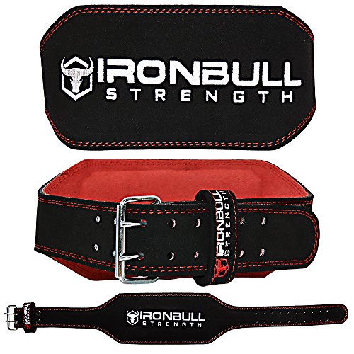Weight Lifting Belt - 6-inch Padded Leather Weight Belt - Heavy Duty And Comfortable Back Support For Heavy Weightlifting and Fitness