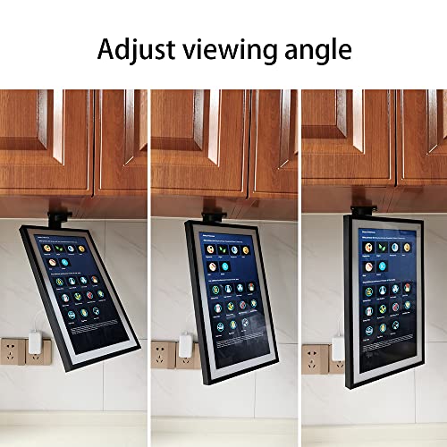 Under-Cabinet Mount， for Amazon Echo Show 15，Keeps Echo Off The Counter and Turns Side to Side，Ceiling or Under-Cabinet Mount Black 026-01
