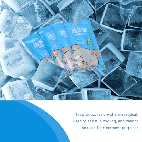 30Pcs Cooling Forehead Strips Relieve Headache, Hot Weather Cooling Gel Patches for Adults Cooling Gel Patches for Toothache Pain, Drowsiness