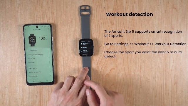 Amazfit Bip 5 Smart Watch, GPS, Bluetooth Calling, 10-Day Battery, Ultra-Large Display, Step Tracking, Heart-Rate Monitoring & VO2 Max, Sleep & Health Monitoring, Alexa Built-In, AI Fitness App(Black)