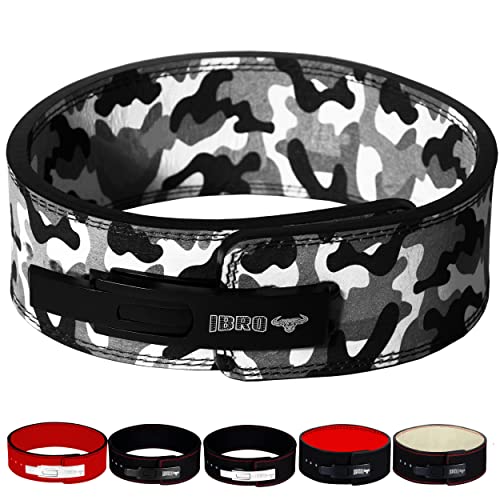 IBRO Powerlifting Lever Gym Belt – Power 8MM, 10MM or 13MM Extreme Heavy Duty Genuine Leather Belts - Squats Deadlifts Bodybuilding Weight Lifting IPF Power Lifting Strongman for Men