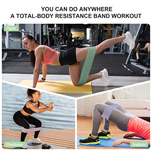 Resistance Bands for Working Out, Booty Bands Exercise Bands for Physical Therapy, Stretch Bands for Booty, Legs, Arm, Whole-Body Fitness, Stretching, Women & Men Workout