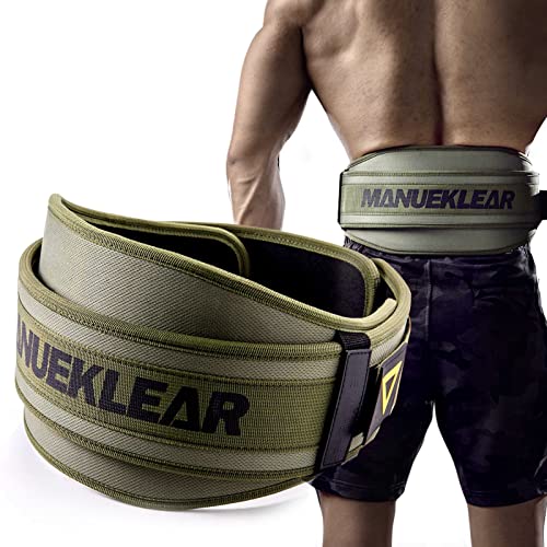 Weight Lifting Belt, Lifting Belts for Women Men, MANUEKLEAR Weightlifting Belt Quick Locking Back Support for Bodybuilding, Fitness, Powerlifting, Cross Training, Squats, Workout, Exercise