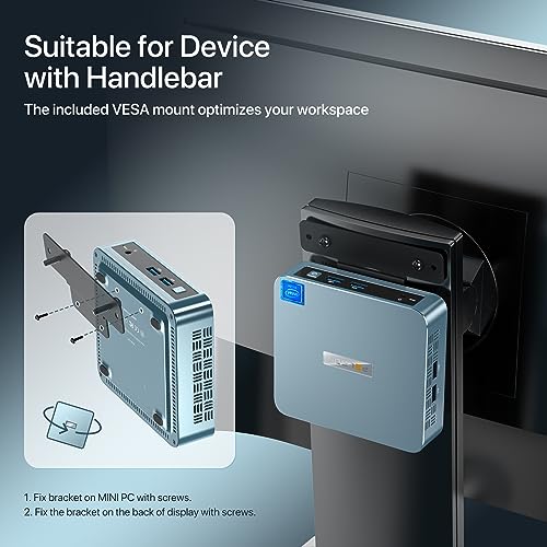 PELADN Mini PC Desktop Computer Intel 11th Gen N5095 (up to 2.9GHz), 8GB DDR4 RAM, 256GB SSD, 4K HD, BT4.2, Dual HDMI, WiFi 2.4G/5G, Gigabit Ethernet. Small Desktop PC