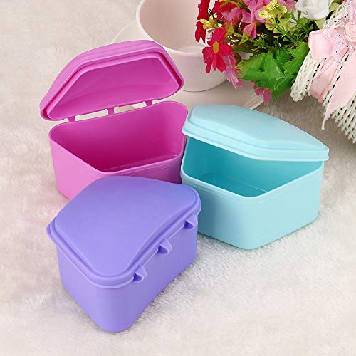 False Rinsing Bath Box Teeth Appliance Storage Denture Case Tooth Care Easy Cleaning Gadgets Bathroom (As Shown, One Size)