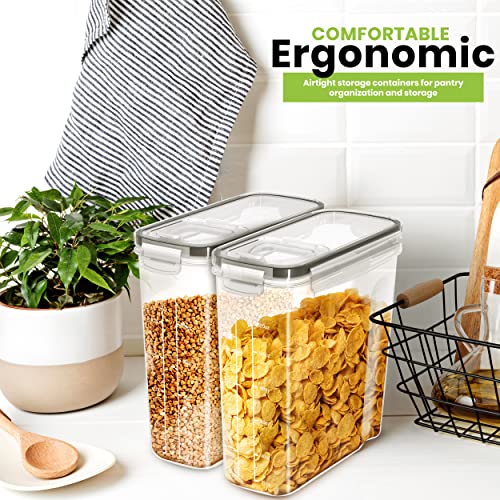Utopia Kitchen Cereal Containers Storage - 4 Pack Airtight Food Storage Containers & Cereal Dispenser For Pantry Organization And Storage - Canister Sets For Kitchen Counter