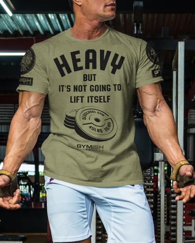 Lift Heavy Motivational Workout Shirts for Men Cool T-Shirt