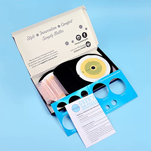 Black Ostomy Bags, One Piece Drainable Appliance, Cut to Fit Superior Colostomy Bags - Ostomy Bag Supplies - Open 10pcs/Box