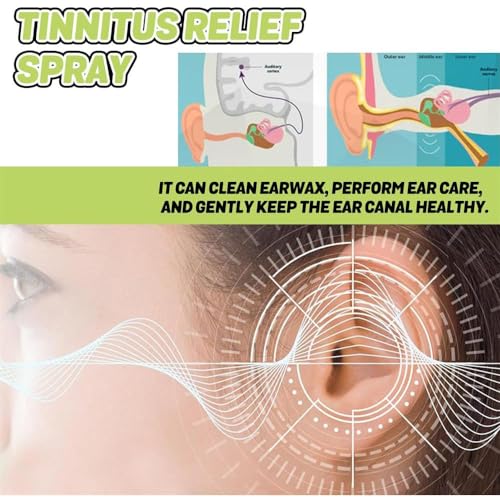 Brianelle Auridrip Tinnitus Relief Spray, Tinnitus Relief for Ringing Ears, Echo Ease Tinnitus Inhaler, Tinnitus Relief Spray (3PCS)