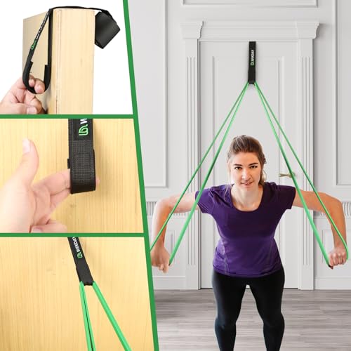Resistance Bands, Pull Up Bands, Workout Bands for Exercise, Thick Heavy Resistance Band Set with Door Anchor, Elastic Bands for Body Stretching, Crossfit Training at Home/Gym for Men & Women