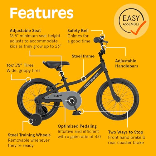 Retrospec Koda Plus Kids Bike for Boys & Girls Ages 4-6 Years - 16"