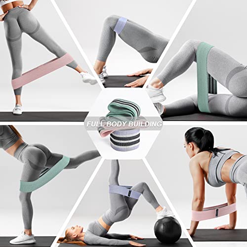Resistance Bands for Working Out, Booty Bands Exercise Bands for Physical Therapy, Stretch Bands for Booty, Legs, Arm, Whole-Body Fitness, Stretching, Women & Men Workout