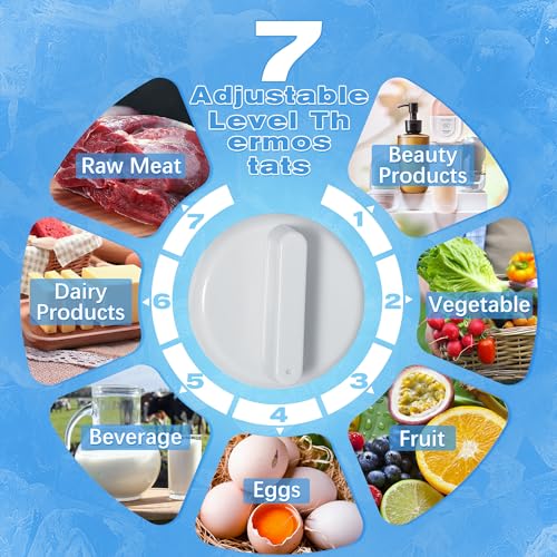 1.7 Cu.Ft Small Fridge for Bedroom Office, Small Refrigerator with Freezer, Auto Defrost, Low Noise, Energy Saving, Compact Refrigerator for Bedroom, Office, Dorm, White