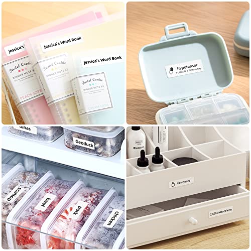 NIIMBOT D110 Label Maker Machine with Tape, Small Thermal Sticker Printer with 0.59''x1.18'' Labels, Portable Bluetooth Connection, Monochrome
