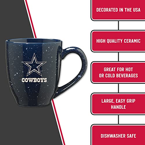Rico Industries NFL Football 16 oz Team Color Laser Engraved Speckled Ceramic Coffee Mug (Pick Your Favorite Team)