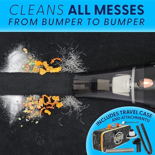 ThisWorx Car Vacuum Cleaner - Portable Handheld Mini Vacuum Cleaner W/ 16ft Cord, Bag, & Attachments - Small Vacuum for Car, RV, Boats, Travel - Car Accessories
